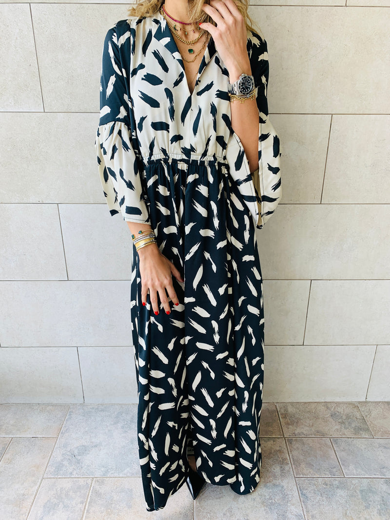 Black Patchwork Dress