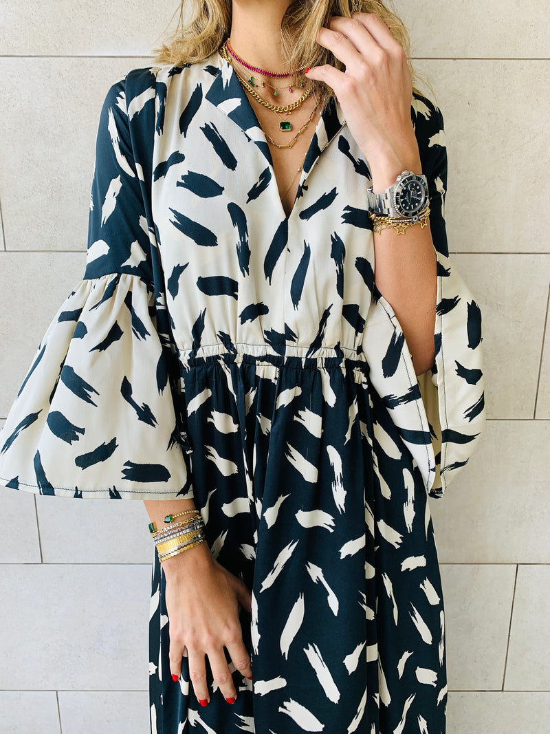 Black Patchwork Dress