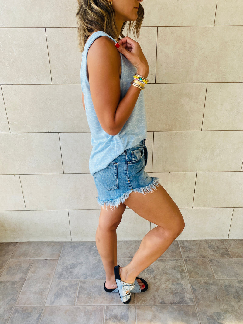 Baby Blue Portside Top
