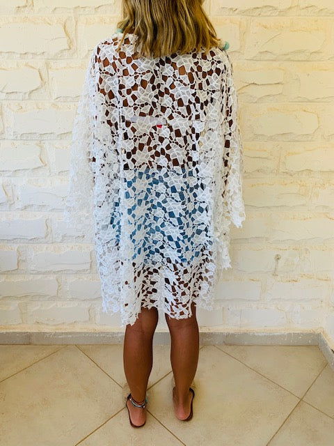 White Zakynthos Embellished Coverup