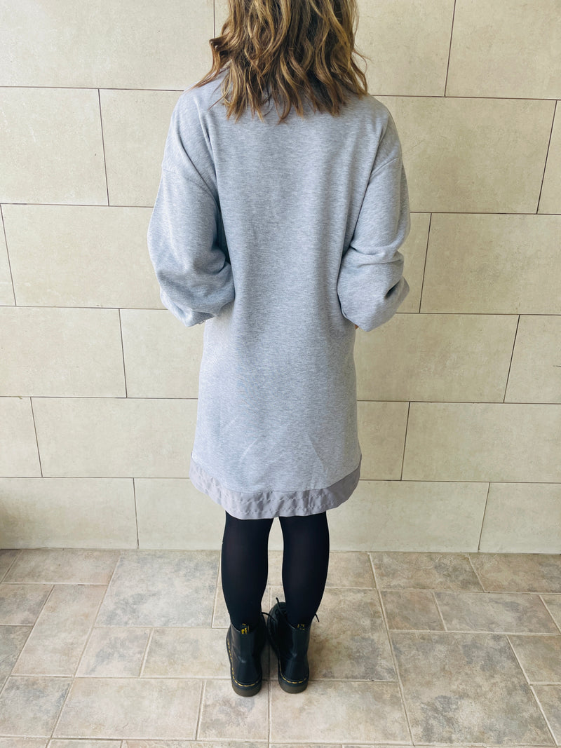 Grey Sweatshirt Dress