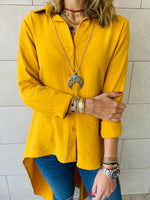 Mustard High Low Shirt