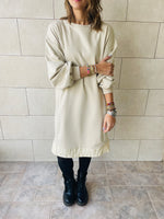 Beige Sweatshirt Dress