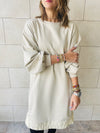 Beige Sweatshirt Dress