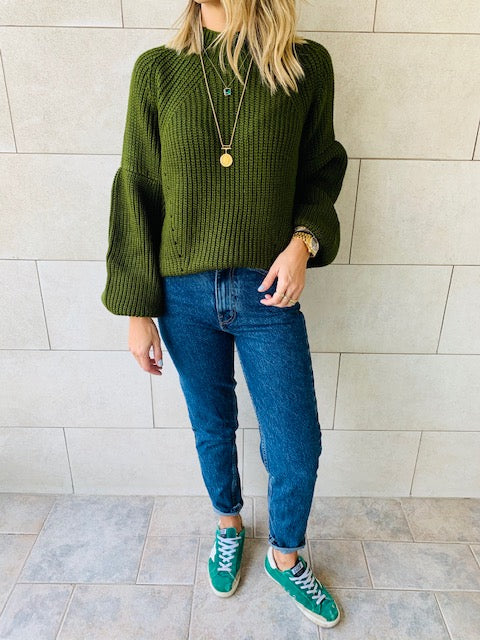 Olive Blossom Pullover