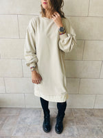 Beige Sweatshirt Dress