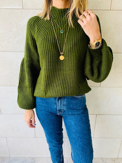 Olive Blossom Pullover