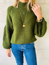 Olive Blossom Pullover