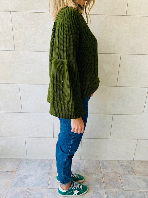 Olive Blossom Pullover