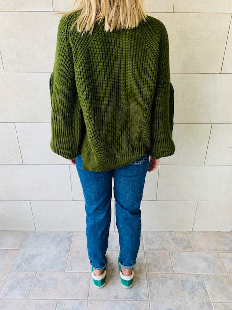 Olive Blossom Pullover