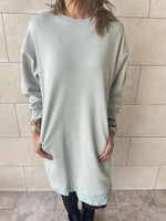 Sage Sweatshirt Dress