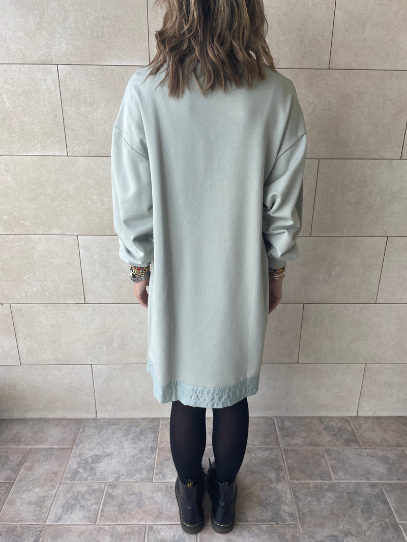 Sage Sweatshirt Dress