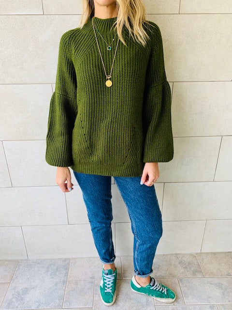Olive Blossom Pullover