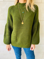 Olive Blossom Pullover