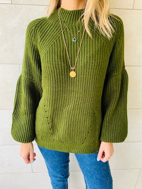 Olive Blossom Pullover