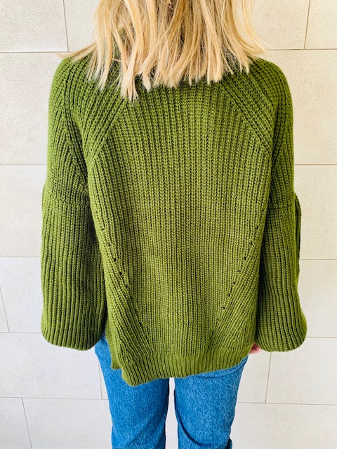 Olive Blossom Pullover