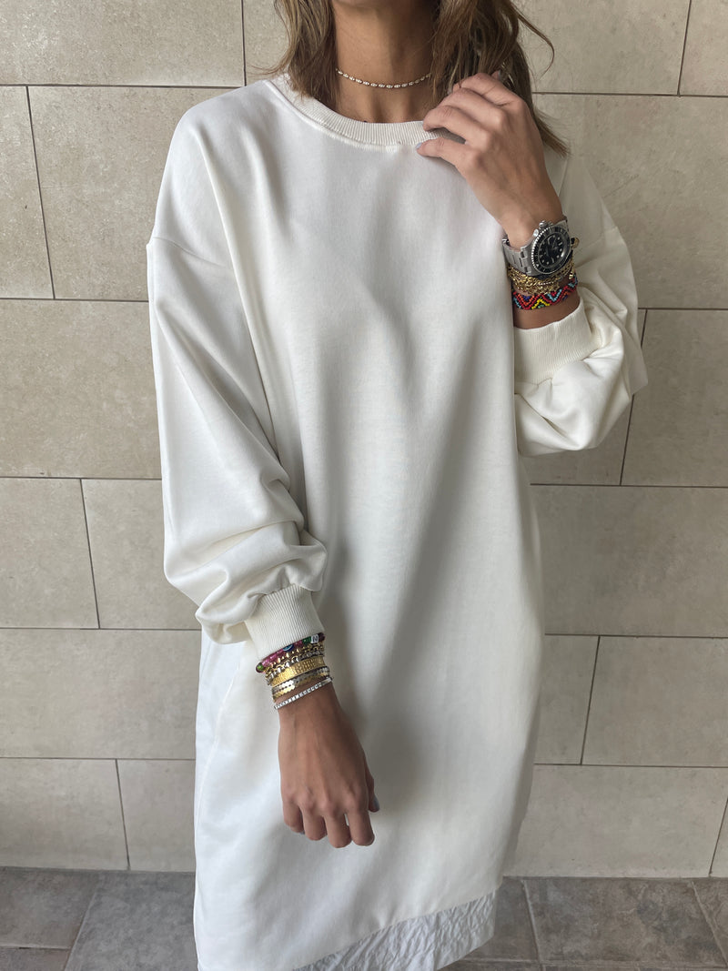 White Sweatshirt Dress