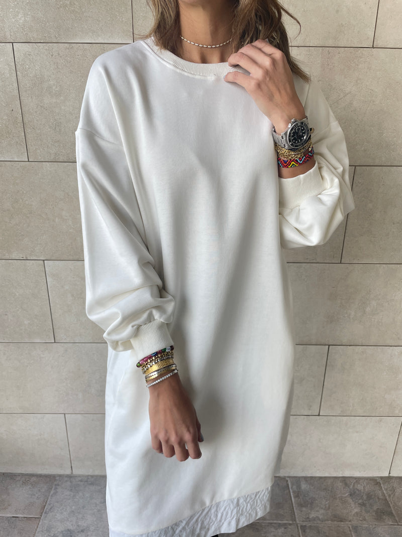 White Sweatshirt Dress