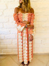 Orange Confetti Chiffon Set