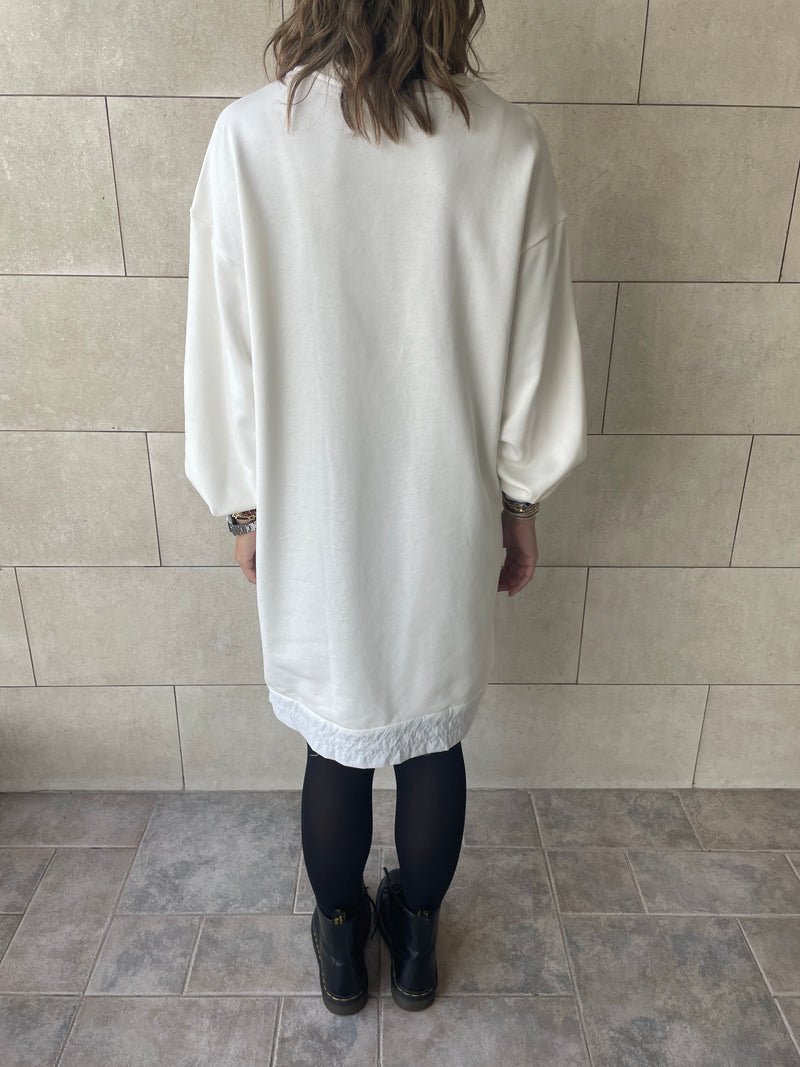 White Sweatshirt Dress