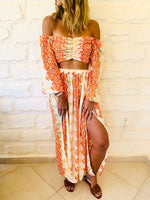 Orange Confetti Chiffon Set