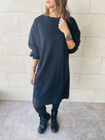 Black Sweatshirt Dress