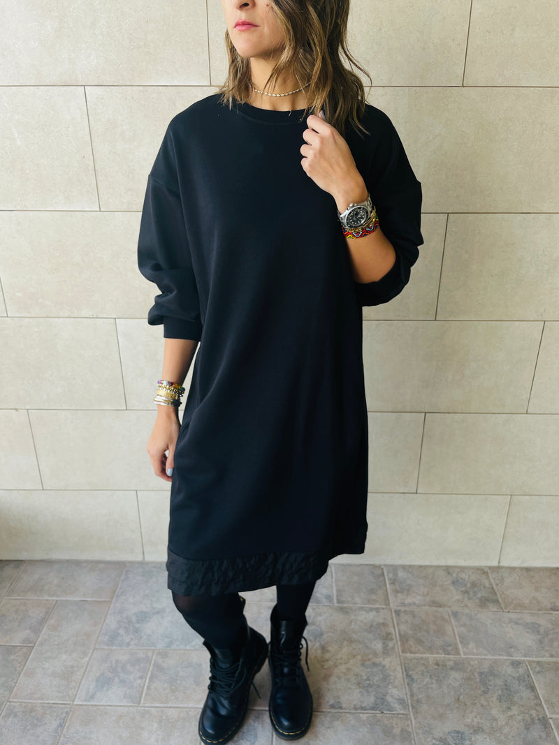 Black Sweatshirt Dress