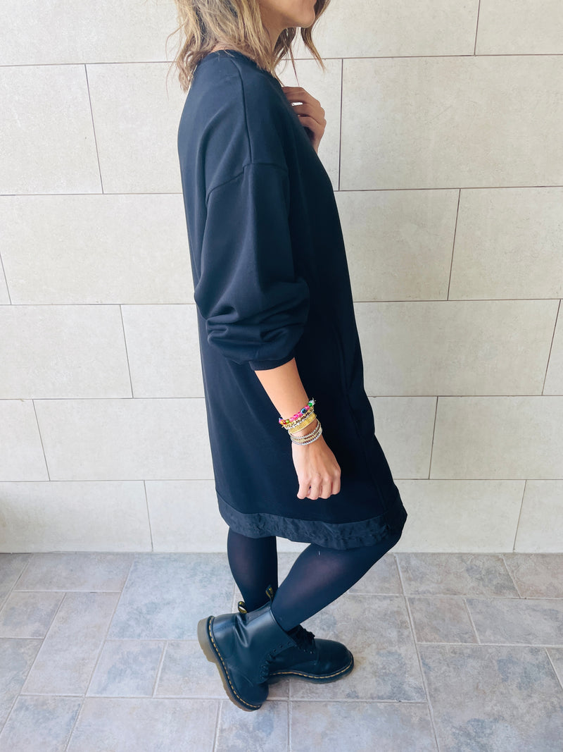 Black Sweatshirt Dress