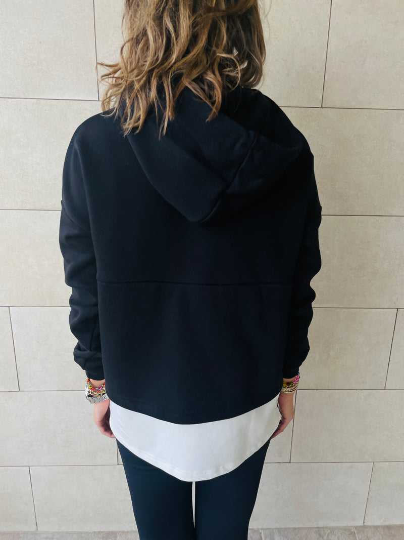 Black Combined Hoodie