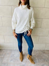 White Pull Side Knit