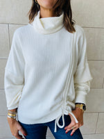 White Pull Side Knit