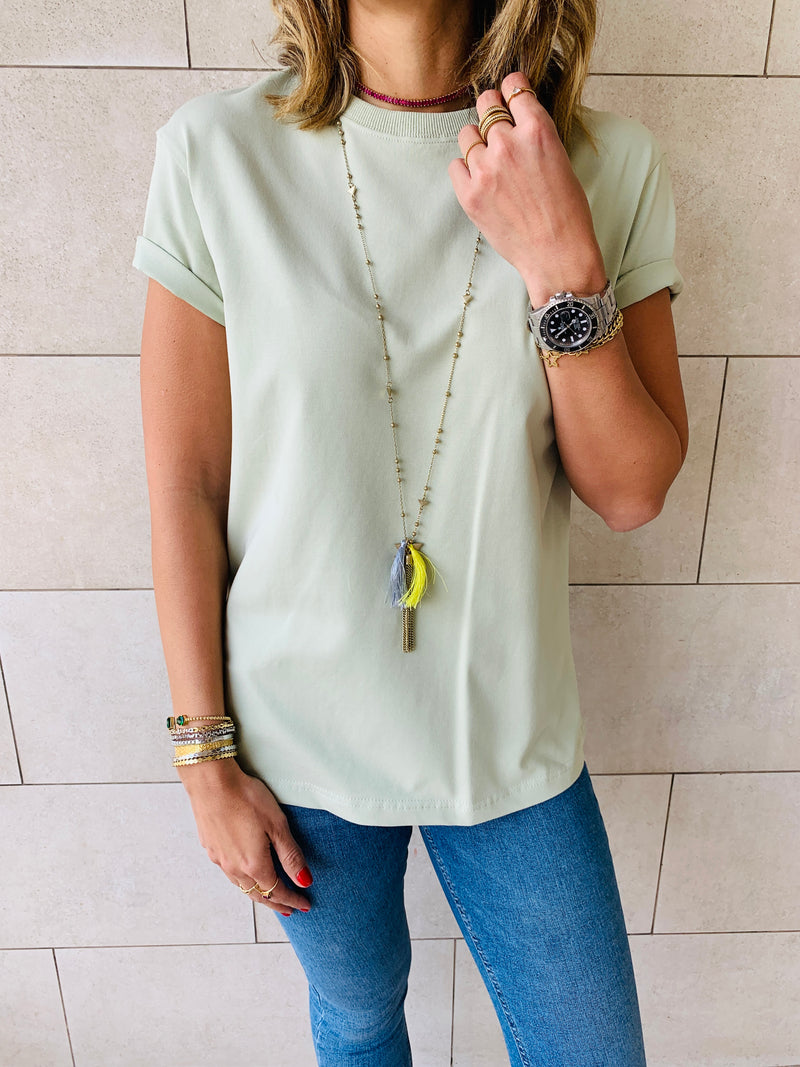 Black & Sage Crew T-Shirt Set