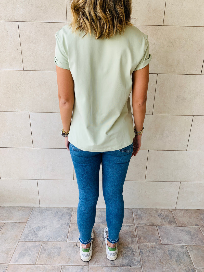 Black & Sage Crew T-Shirt Set