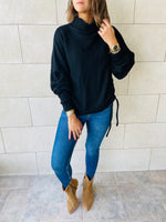 Black Pull Side Knit