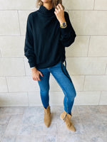 Black Pull Side Knit