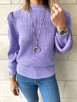 Lilac Open Back Tie Pullover