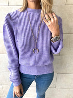Lilac Open Back Tie Pullover