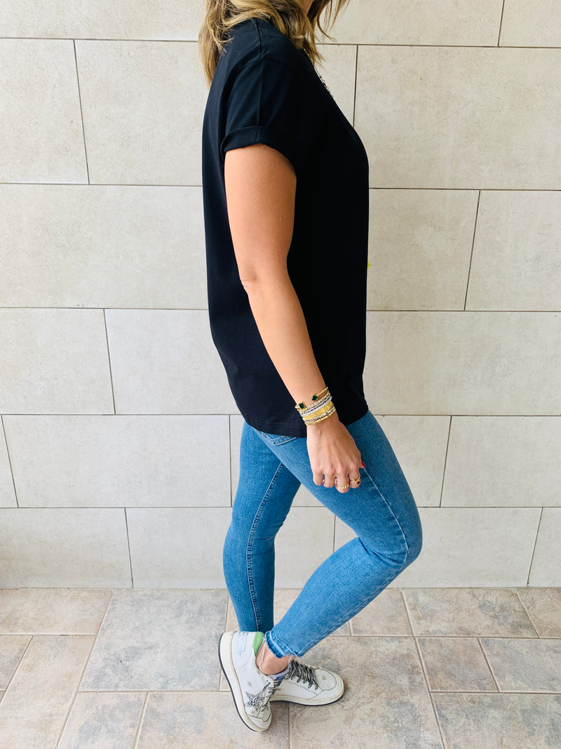 Black & Sage Crew T-Shirt Set