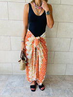 Orange Confetti Pareo Beach Wrap