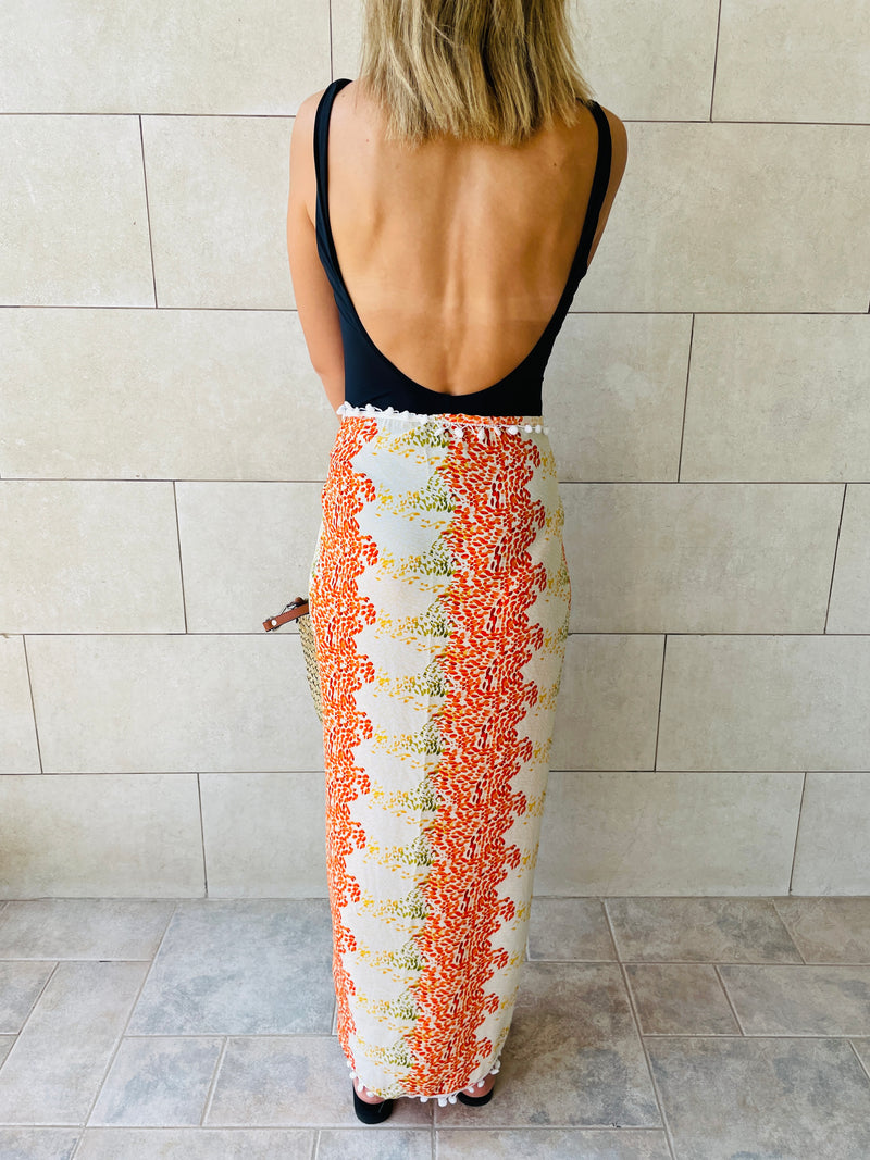 Orange Confetti Pareo Beach Wrap