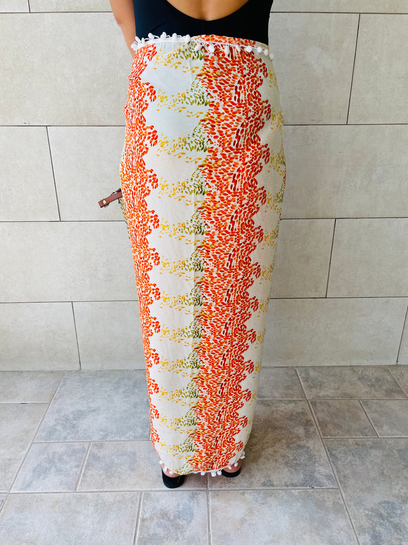 Orange Confetti Pareo Beach Wrap