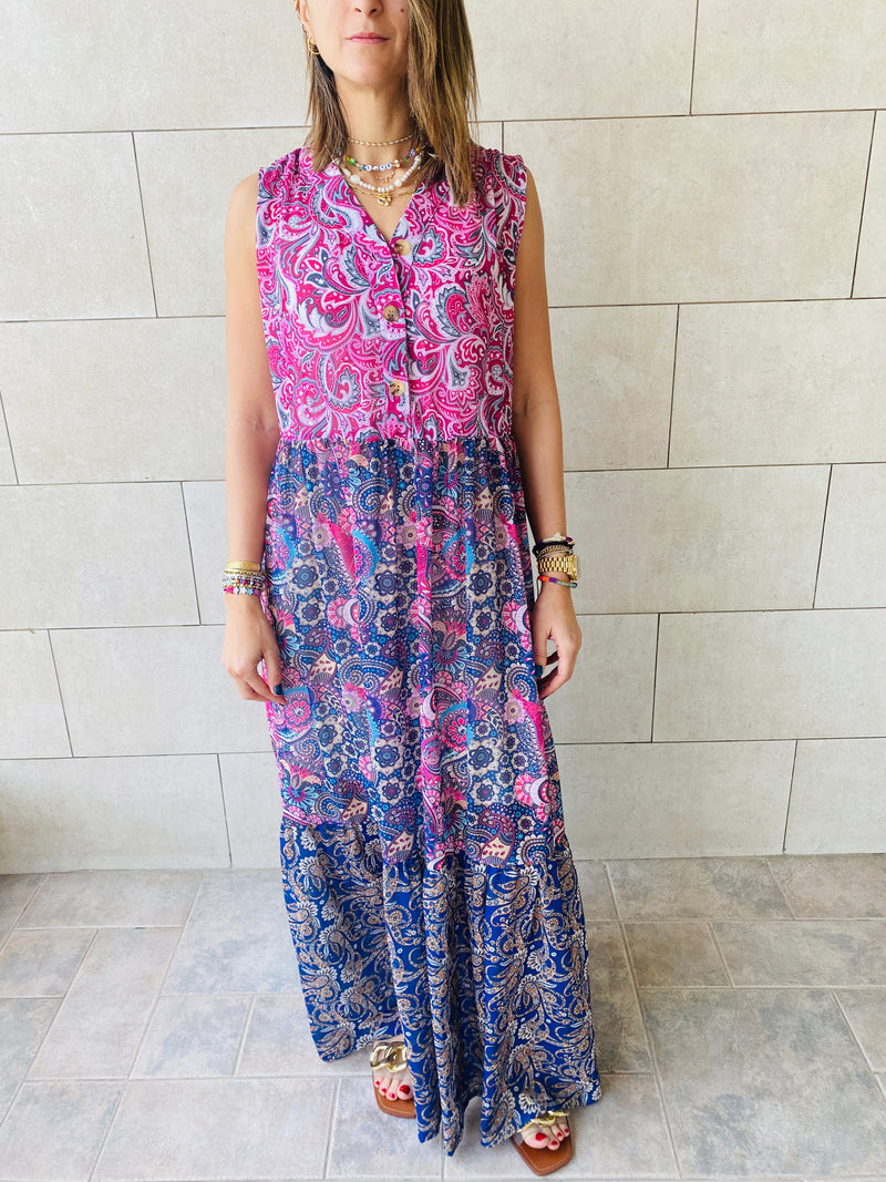 Combined Paisley Dress Set