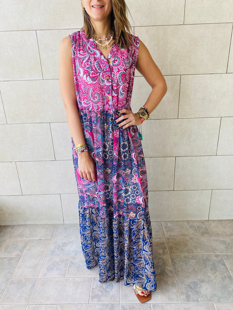 Combined Paisley Dress Set