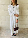 White Embroidered Back Dress