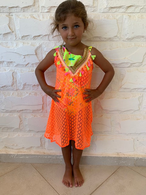 MINI FRILLU Orange Coverup