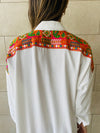 White Embroidered Back Dress