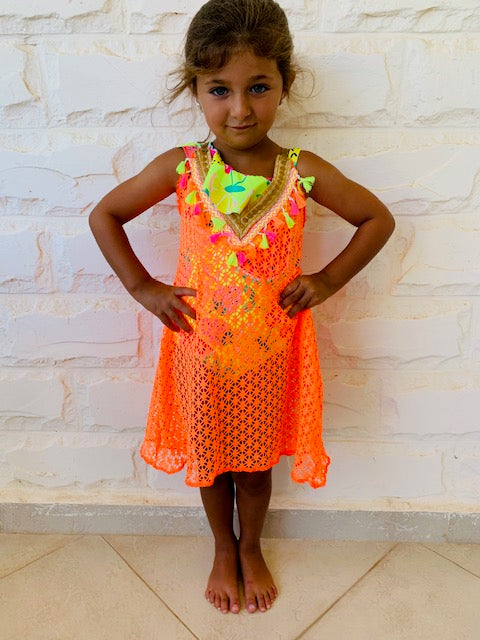 MINI FRILLU Orange Coverup
