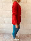 Rouge Tie Waist Pullover