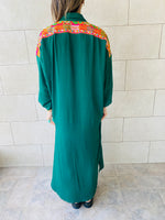 Emerald Embroidered Back Dress