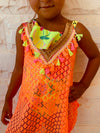MINI FRILLU Orange Coverup